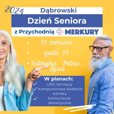 Dąbrowski Dzień Seniora - plakat z informacją o tym wydarzeniu