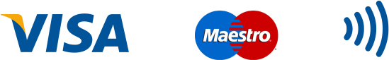 logo firmy visa, maestro i znak płatności bezprzewodowej